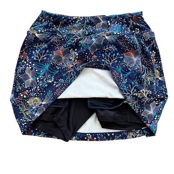 Title Nine Dream On Athletic Short Skort Skirt Outdoor Hiking Beach Flora 16" - Picture 5 of 10